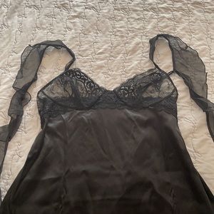 La Perla black silk nightgown